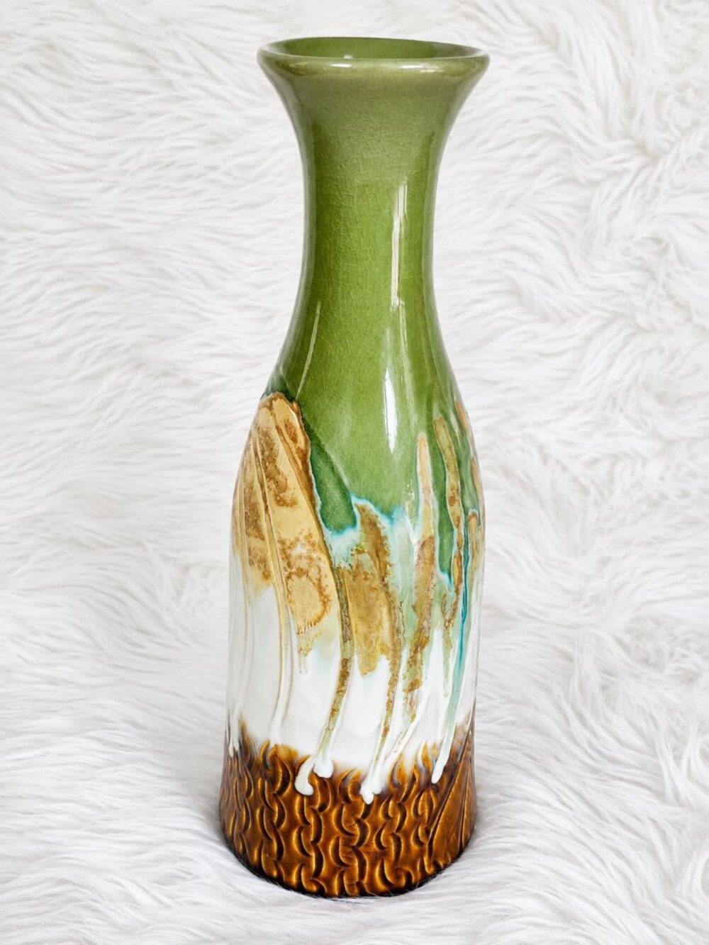 Vintage La Dolce Vita "Moonwalk" Collection Pottery Vase JJ Designs (12x5)